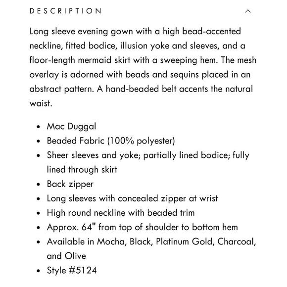 Mac Duggal #5124 Mocha Sequin Full Maxi Dress Size 4 NEW Wedding Party Prom - Picture 15 of 16